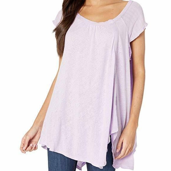 Free People Keep it Simple Tee Lilac Fields - Picture 6 of 6